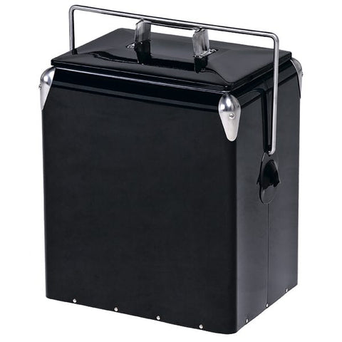 Retro Cooler Box black