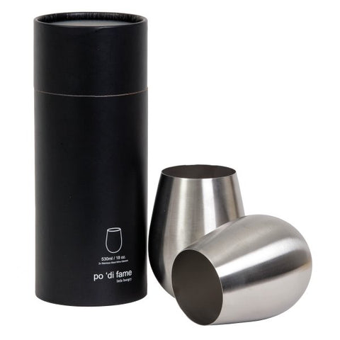 Stemless Stainless Steel Wine Glass Set Success