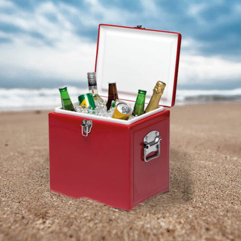Vintage Cooler Box red